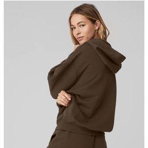 Alo. Accolade Hoodie. Espresso. Brand new. Size small